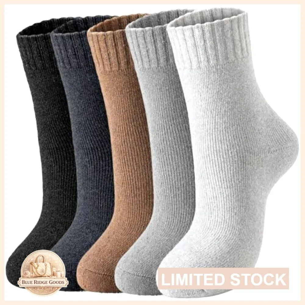Wool Blend Thermal Socks Ultra-Warm Breathable Crew Boot Cozy Winter Wear